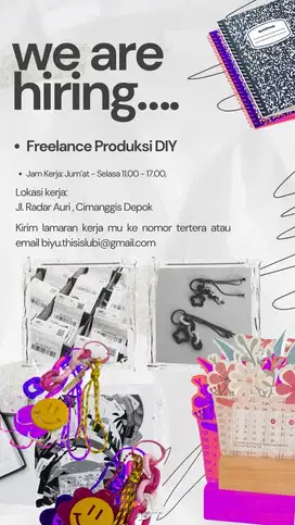 DIBUTUHKAN FREELANCE PRODUKSI KEYCHAIN