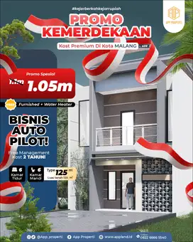 RUMAH KOS EKSLUSIVE KOTA MALANG DEPAN UMM DIJUAL MURAH
