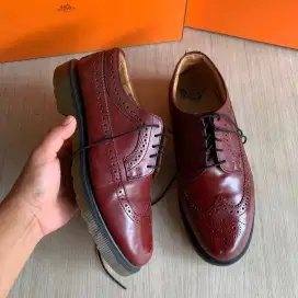 Dr Martens brogue 13844 cherry work dress shoes pria sepatu 42