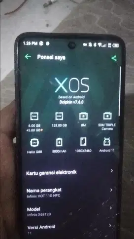 infinix hot 11s nfc 6/128 batang