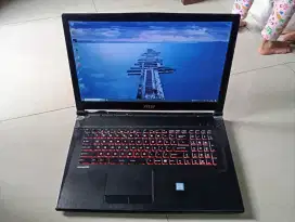 MSI gp73 core i7 8750H ram16gb ssd256gb 17inch FHD GTX 1060 6gb murah