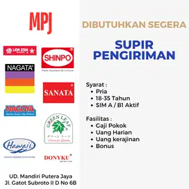 DIBUTUHKAN SUPIR PENGIRIMAN BARANG