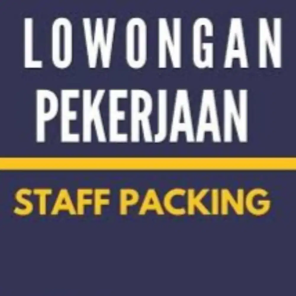 Dicari karyawan cowok bagian packing online dan lain2