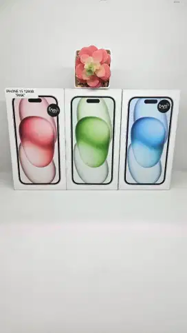 iPhone 15 128 (Blue-Green-Pink) resmi-iBox - Segel