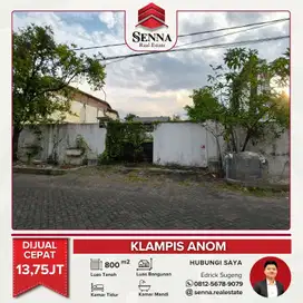 DIJUAL CEPAT BUTUH UANG TANAH KLAMPIS ANOM