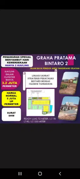 Ada Promo MERDEKA untuk pembelin KAVLING