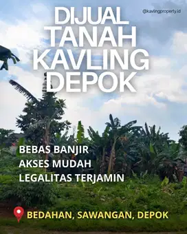 Jual Tanah Kavling Bedahan Depok, Bebas Banjir Dan Akses Jalan Lebar