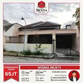 DISEWAKAN CEPAT BUTUH UANG RUMAH BAGUS SIAP HUNI WISMA MUKTI