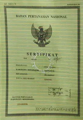 Dijual tanah SHM