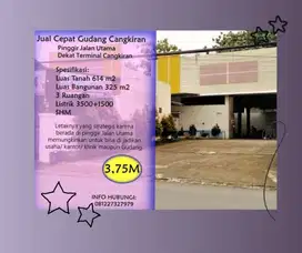 DJUAL Cepat Bangunan/ Kantor Di Pinggir Jalan Utama Cangkiran Boja SHM
