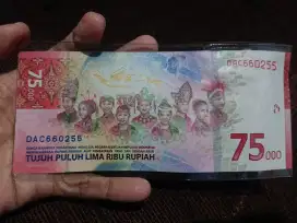 Uang Pecahan 75000 Edisi Kemerdekaan
