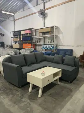 Sofa L putus lengan mekar (HARGA PROMO)