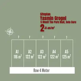 5 Menit The Park Mall Solo Baru, SHM, Ro. 2Jtan/m2