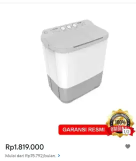 Mesin Cuci Sharp Twin Tube 8KG