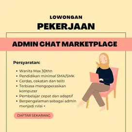 Lowongan Admin Balas Chat