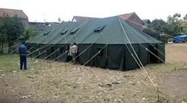 Tenda Peleton - Pleton Ukuran 6M x 14M Regu Camping Kapasitas 45 Orang