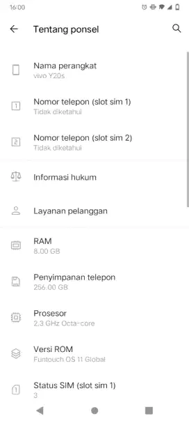 Vivo y 20 s 8/256
