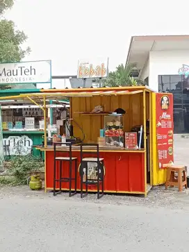 Jual booth container kebab bekas fulset