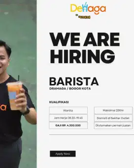 LOWONGAN PEKERJAAN - BARISTA DEHAGA