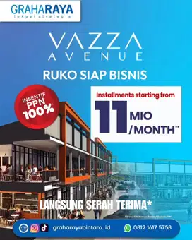 RUKO VAZZA AVENUE Graha Raya Bintaro 2 Menit Pintul Tol
