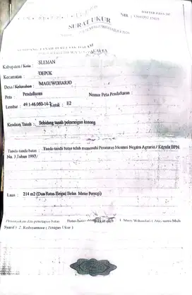 Dijual Tanah 214m Maguwoharjo