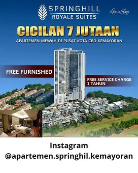 APARTEMEN SPRINGHIL ROYAL SUITE TOWER BARU UNIT BARU VIEW GOLF DP 0%