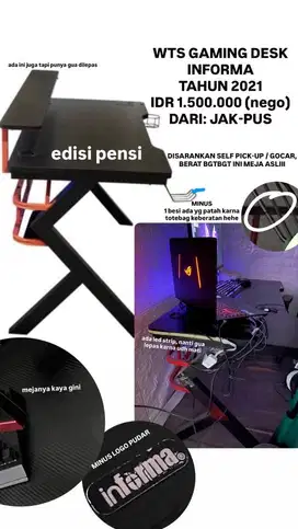 WTS GAMING DESK INFORMA TAHUN 2021
