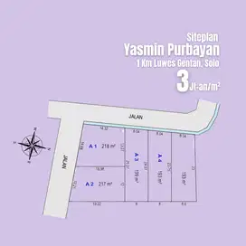 2 Menit Jl Raya Mangesti Baki, Tanah Dijual Solo, SHM : 193 m2