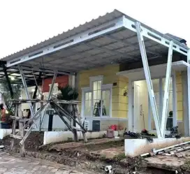 Kanopi baja ringan atap galvalum terpasang