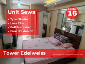 Sewa studio furnished ada water heater apartment Bassura City