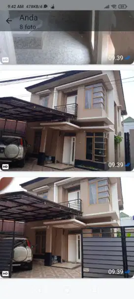 Dijual rumah 2 lantai tinggal huni