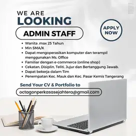 Lowongan kerja Admin olshope
