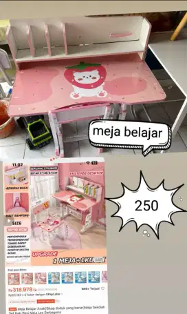 Furnitur beja belajar dan nakas