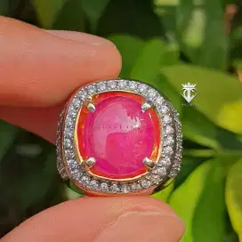 Batu Permata Mulia Natural Ruby Mozambique 6.14 Ct CGL Lab Memo