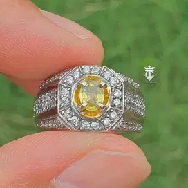 Batu Permata Natural Yellow Chrysoberyl SriLanka 0.41 Ct NTE MRI Memo