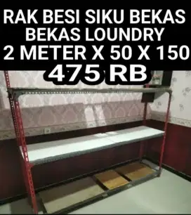 RAK BESI BEKAS TOKO UK JUMBO  2 METER HARGA 475 RB LOK SDA