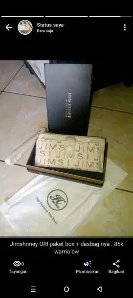 Dompet jimshoney ada box paperbag
