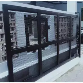 Pintu Pager Gerbang model terbaru perforated rangka hoolw Galpanis