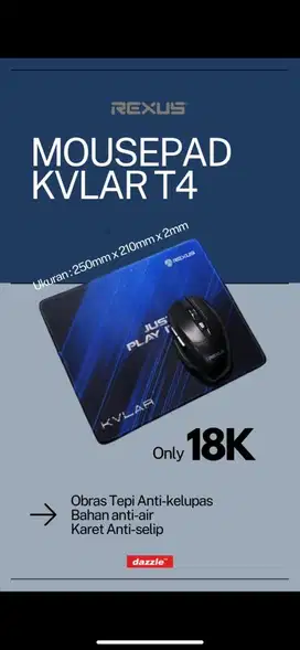 Rexus Mousepad Gaming Kvlar T4