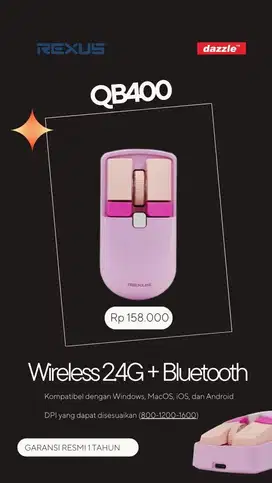Rexus Mouse Office Wireless Bluetooth QB400