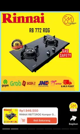 jual kompor tanam merk rinai