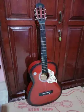 Gitar akustik SHEN SHEN warna merah