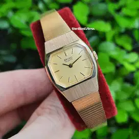 Jam tangan Seiko SGP quartz tank gold plated made in japan 1990s