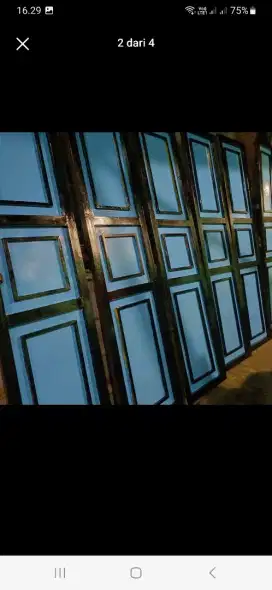 Pintu garasi/ruko ada 4 set uk tinggi 220m dan 240 bhn plat besi tebel