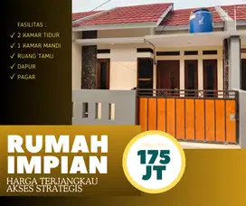RUMAH 2 KAMAR SIAP HUNI AKSES STRATEGIS HANYA 175 JUTAAN