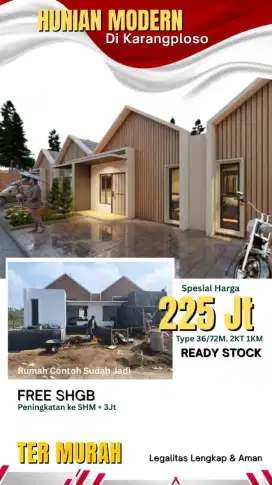 Rumah Murah Ready Karangploso 225 jt