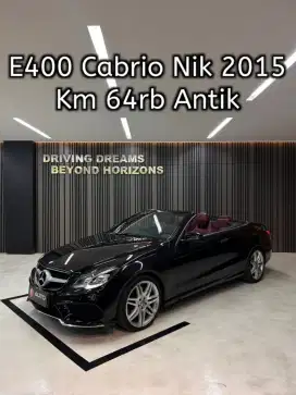 Mercedes Benz E400 Cabriolet AMG 2015 Hitam Mercy Convertible Km64rb