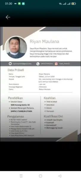 Butuh lowongan jadi driver