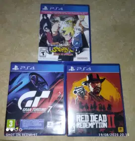 Dijual Kaset PS 4 ( Grand Turismo 7, RDR, Dan Boruto)