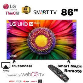 LG Real 4K UHD 86 Smart TV WebOS 86UR8050PSB Magic Remote ThinQ AI